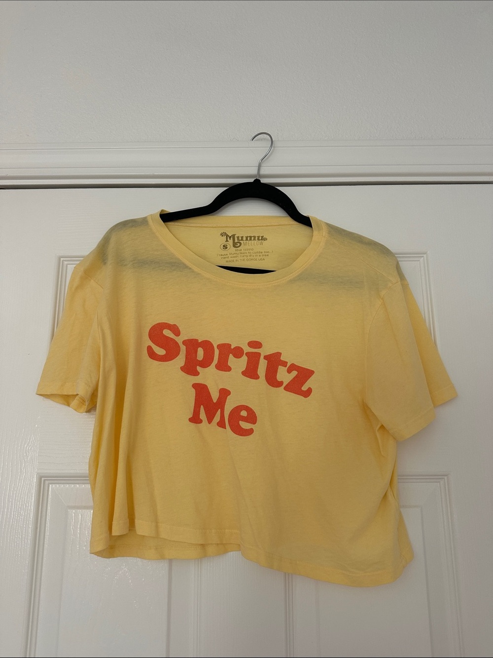 Show Me Your MuMu Yellow Crop Tee Spritz Me